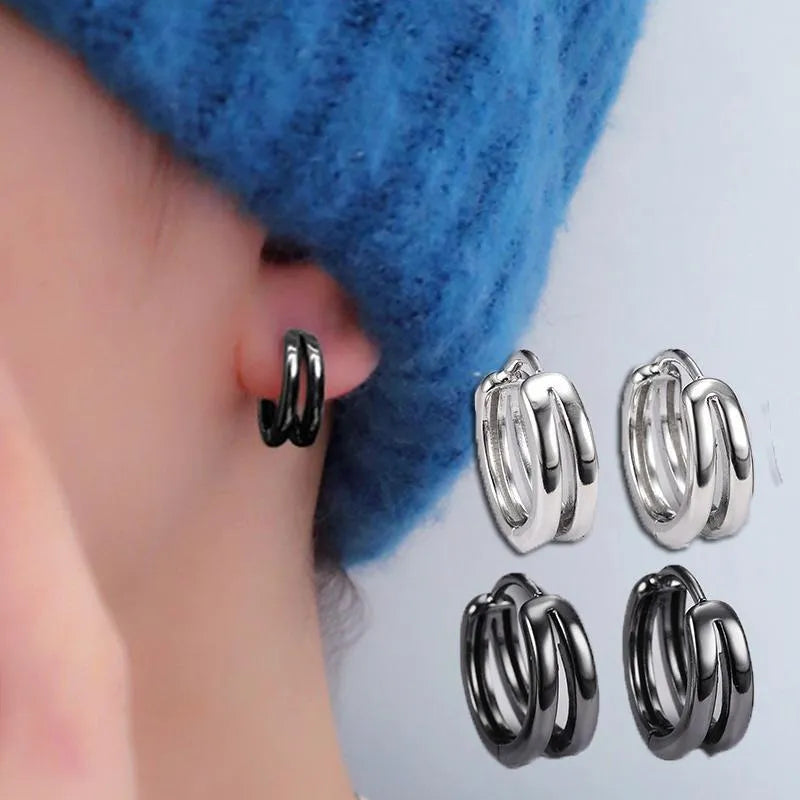 LZ Hip Hop Fashion Double Hoop Earrings