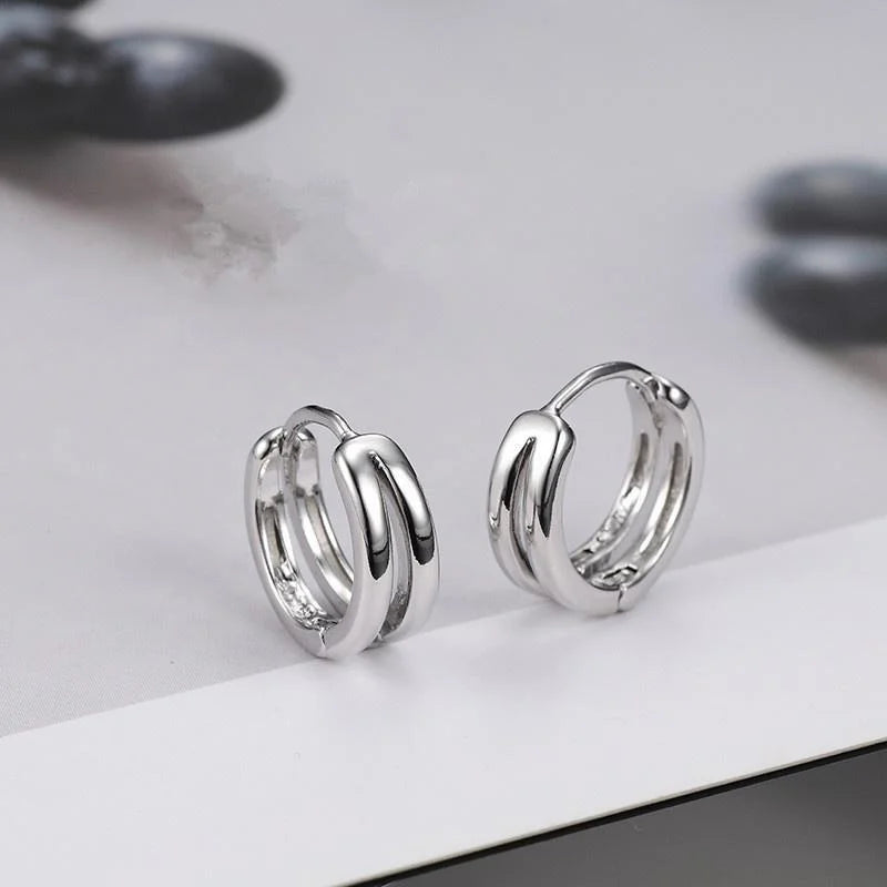 LZ Hip Hop Fashion Double Hoop Earrings